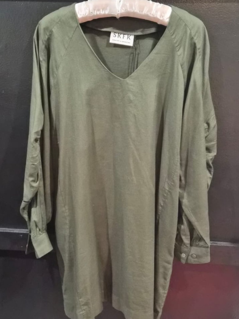 NWT | SKFK | Olive Green Dress | Midi | Size 6